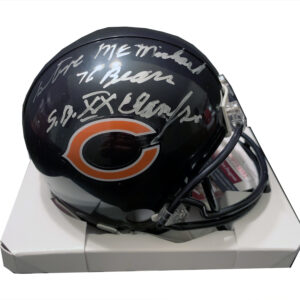 Steve McMichael Signed Bears Mini-Helmet "SB XX CHAMPS" Inscribed JSA