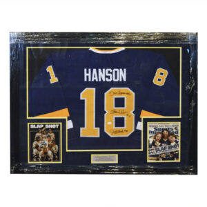 Hanson Brothers "Slap Shot" Autographed Jersey Custom Framed JSA