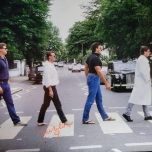 Jim McMahon Signed Chicago Bears Abbey Road 16x20 - JSA Witness Certified