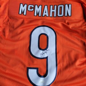 Jim McMahon Signed Chicago Bears Orange Jersey JSA Certified