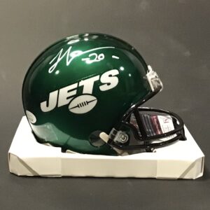 THOMAS JONES AUTOGRAPHED NEW YORK JETS MINI HELMET - JSA WITNESS COA