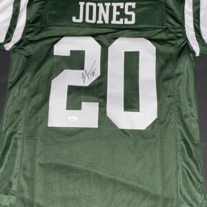 THOMAS JONES AUTOGRAPHED GREEN NEW YORK JETS JERSEY - JSA WITNESS COA